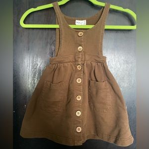 Mainio Barn Dance Pinafore Dress brown corduroy 12-24 months